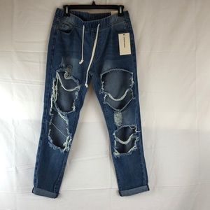 Fashion Nova Boyfriend Joggers Medium NWT